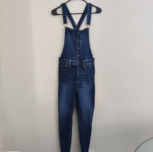 American Eagle Outfitters Blue Denim Long Overalls Size 8